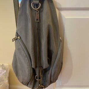 Rebecca Minkoff Julian Nylon Backpack Bag Grey/Blue